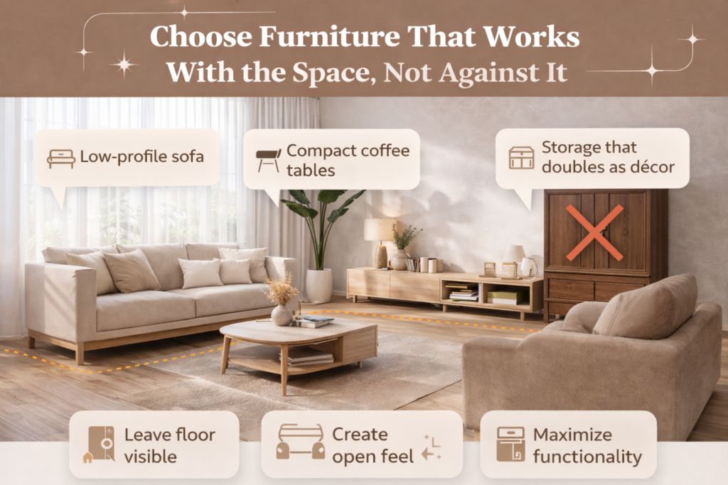 How to Design a Small Living Room That Feels Spacious, Stylish & Functional ChatGPT Image Jan 13 2026 09 16 48 AM 1024x683