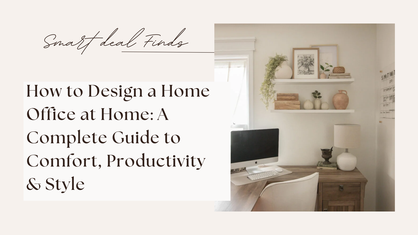 How to Design a Home Office at Home: A Complete Guide to Comfort, Productivity & Style Home office setup with minimalist desk, computer, shelves, and decor for a comfortable and productive work-from-home space