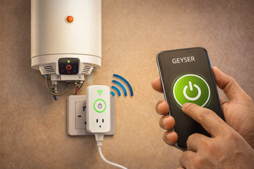 smart plug controlling geyser