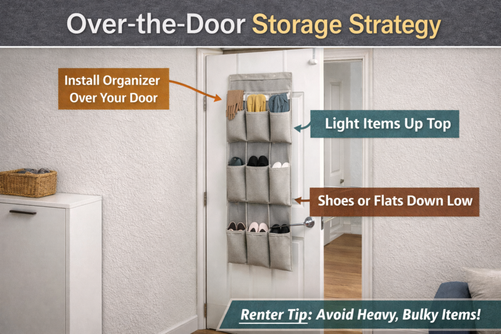 over the door storage strategy