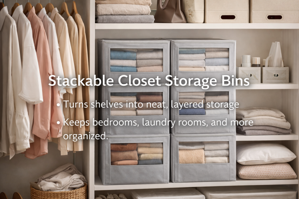 5 Best Amazon Home Organization Products That Save Space stackable storage bins