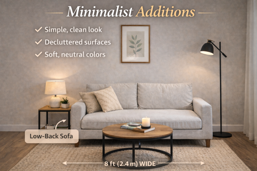 Small Apartment Living Room Layout Ideas (2026) the minimalist two piece rule