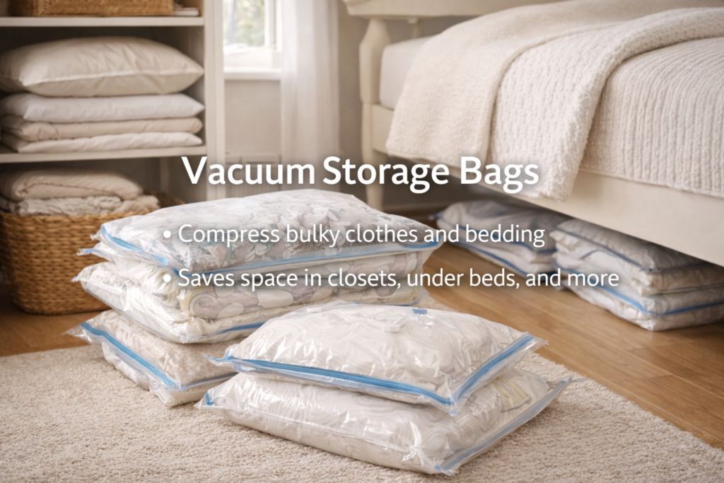 5 Best Amazon Home Organization Products That Save Space vacuum storage bags