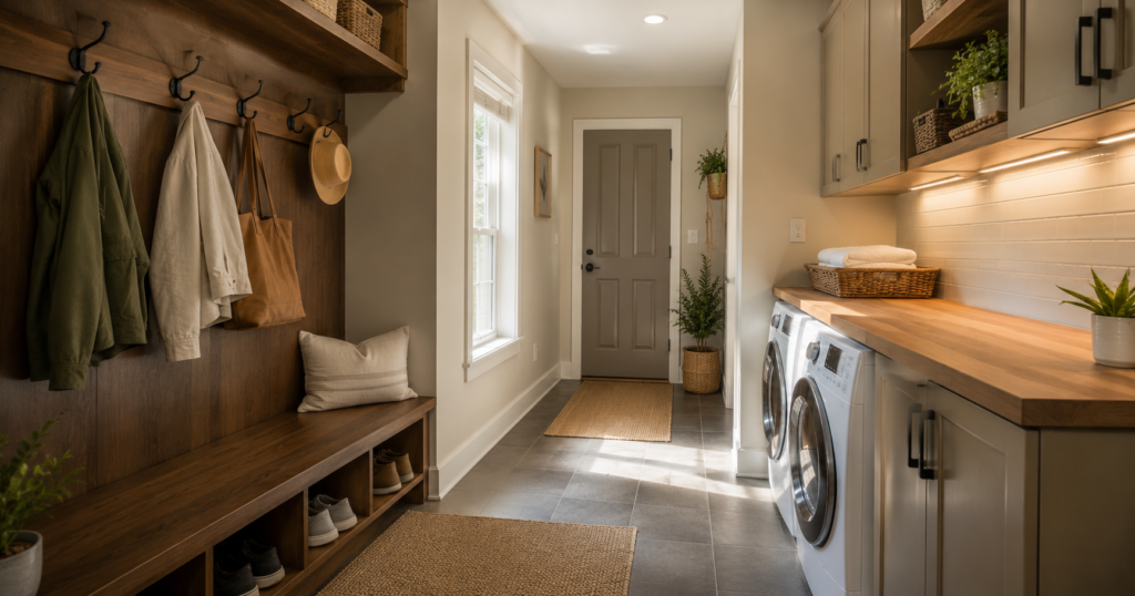 laundry room designs combined with mudroom